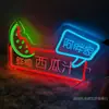 Letrero Publicitario de Luz de Neón LED Puesto del Mercado Nocturno Letrero de Luz Barbacoa Olla Caliente Luz Decorativa Pared de Fondo Caracteres Luminosos Otros