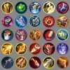 50 Adesivos de Ícones de Habilidade de Jogo, Decoração Redonda Criativa Honor of Kings Guka Capa de Celular Adesivos para Caderno