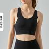 Roupa íntima esportiva de alta resistência combinando com cores de primavera e verão, peça única feminina com bojo no peito, fivela traseira sem costura, sutiã de ioga para corrida ao ar livre
