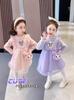 Vestido de Princesa de Estilo Extranjero para Niñas con Forro Polar Otoño e Invierno Bebé Niñas 2024 Nueva Falda de Dibujos Animados Moda Gruesa de Invierno