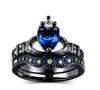 Wish Anillo de Compromiso Popular Europeo y Americano de Venta Caliente Nuevo Electrochapado Bicolor con Circonita Incrustada en Forma de Huevo de Ganso