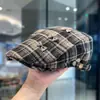 Gorra Octogonal Retro de Cuero con Visera Corta de Corea del Sur para Niños, Primavera y Otoño, Viajes al Aire Libre, Versátil, Muestra la Cara, Pequeña Moda, Tendencia