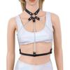 Productos para Adultos Europeos y Americanos Cadenas de Flirteo Restricciones Juguetes Alternativos Parejas Arnés de Cuero Negro Sujetador Restricciones