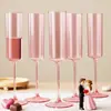 Vaso Alto Recto Multicolor Estilo Ins Copa de Champaña Copa Creativa para Vino Tinto Taza de Aromaterapia Vasos Domésticos de Cristal sin Plomo