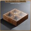 Caja de fruta de madera maciza, nueva caja de dulces con plato de fruta chino, rejilla para sala de estar, hogar, con tapa, plato de nueces, caja de almacenamiento de bocadillos de frutas secas