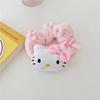 Estilo Japonês Desenho Animado Fofo Pelúcia Cachorro Branco Coelho Gatinho Corda de Cabelo Jk Menina Macia Pelúcia Anel de Cabelo Intestino Grosso Corda de Cabelo Menina Fofa