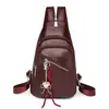 Mochila Cruzada para Mujer de Moda de Invierno 2024 Versátil Casual Simple Bolso de Cuero PU Repelente al Agua