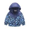 Nova Jaqueta de Primavera e Outono para Crianças Pequenas e Médias Jaqueta com Zíper e Capuz Costurada Camuflada de Mangas Compridas Jaqueta de Desenho Animado