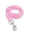 Venta Directa de Fábrica correa para mascotas lisa imitación Nylon poliéster correa para perro color sólido color caramelo correa para perro correa para perro