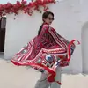Lago Salgado Chaka Grande Noroeste Turismo Estilo Étnico Lenço Lenço Feminino Novo Verão Litoral Praia Xale Protetor Solar Fino