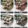 Estante de Almacenamiento de Tres Niveles para Restaurante de Hot Pot, Estante para Preparación de Alimentos, Estante de Comida para Restaurante de Barbacoa, Estante Multifuncional para Servir, Estante para Preparación de Alimentos