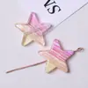 Accesorios Originales de Acrílico Impreso con Forma de Estrella de Cinco Puntas para Agujero Recto Accesorios de Ropa DIY Pinzas para el Cabello Tocados Materiales Hechos a Mano Venta al por Mayor