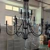Araña de Cristal para Escalera de Dúplex, Estilo Minimalista Francés, Creativa y Única, para Sala de Estar de Villa de Planta Abierta, Araña de Cristal de Lujo Ligero
