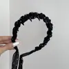 Pente Dentado com Fita de Laço Alto na Cabeça Estilo Onda Francesa Acessórios de Cabelo para Mulheres Pequenas Doce e Delicado