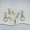 Diretamente do Fabricante: Chaveiro com Fivela Banhada a Ouro Rosé, Pingente para Bolsa, Porta-Chaves, Peças para Acessórios DIY no Atacado