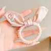 Laço de Orelha de Coelho Infantil Elástico de Cabelo para Rabo de Cavalo Alto Acessórios de Cabelo Fofos para Meninas