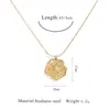 Collar con Colgante de Flor de Acero Inoxidable Estilo Francés con un Toque de Lujo de Nicho, Cadena para Suéter con Baño de Oro de 18 Quilates, Collar Irregular