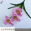 Tulipa Flor de Três Pétalas Duas Folhas Tulipa Florindo Cinco Flores Decoração de Sala de Estar em Casa Flor Artificial Flor de Casamento Obra de Arte Flor de Seda