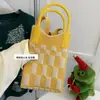 Monedero para Fiesta Estudiantil, Bolso para Teléfono Móvil de Compras, Bolso de Hombro Pequeño Tejido, Bolso de Mano Lindo Versátil, Bolso Cruzado Mini para Mujer