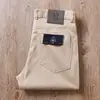 Pantalones casuales rectos grises de alta calidad para hombre, verano, nuevos, clásicos, de cinco bolsillos, lujo ligero, lavados, algodón puro, pantalones de vestir, delgados