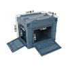 Caja plegable de plástico estilo japonés de 20 litros con doble puerta lateral, pequeña caja de almacenamiento para el hogar y camping al aire libre.