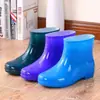 Zapatos de agua, botines de lluvia cortos, botas de cocina para mujer, con forro de polar, resistentes al desgaste, antideslizantes, de goma, modernos, para lavar platos, impermeables y cálidos, para adultos