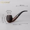 Cachimbo de Madeira Ébano Preto Mais Vendido Transfronteiriço, Cachimbo de Madeira Sólida, Atacado de Fabricantes, Cachimbo de Madeira Ébano Artesanal com Veios de Madeira
