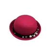 Sombrero de Orejas de Gato con Perlas Unisex para Padre e Hijo Estilo Británico Otoño e Invierno Copa Redonda Dulce y Lindo Sombrero de Navidad Año Nuevo Graduación