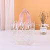 Bolsa de mano transparente de PVC personalizada, flor de margarita pequeña, regalo de vacaciones, tamaño pequeño, bolsa de regalo, bolsa de regalo para la mano, estampado