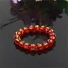 Pulseira de Vidro com Estampa Dourada do Mantra de Seis Palavras para Homens e Mulheres em Vermelho, Amarelo, Branco, Verde e Preto, Pulseira de Vidro dos Cinco Elementos do Ano Zodiacal de 2026