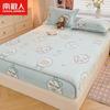 Nanjiren Terciopelo de Copo de Nieve Terciopelo de Doble Cara Cubierta de Cama Pieza Única Invierno Espesa Cubierta de Cama Cubierta Completa Sábana Protectora de Colchón