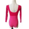 Roupas de Dança Infantil Roupas de Treino Veludo Dourado Algodão Macacão de Manga Longa Roupas de Balé para Meninas Roupas de Ginástica