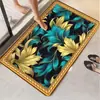 Tapete de chão floral de diatomita estilo fresco transfronteiriço para banheiro e vaso sanitário, absorvente, secagem rápida, fácil de manter, pode ser enviado em nome de terceiros