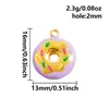 Accesorios de Acero Inoxidable con Goteo de Aceite Transfronterizo para Snacks y Frutas Papas Fritas Hamburguesa Rosquilla Colgante DIY Collar Accesorios de Joyería