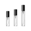 Stock de fábrica botellas de perfume de 2 ml 3 ml 5 ml, botellas de perfume transparentes de vidrio para muestras, materiales de embalaje, botellas dispensadoras de perfume, botellas vacías