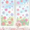 Pegatinas de Pared Florales Coloridas Estilo Bohemio, Pegatinas de PVC Autoadhesivas Florales de Margarita Fresca para Decoración de Pared de Dormitorio