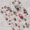 Carnaval de Natal Ursinho Branco Cavalo de Tróia Alívio de Natal Adesivo para Nail Art Porta-Canetas para Caderno Câmera Decoração DIY