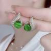 Brincos Novos, Estilo Coreano Fashion e Tendência, Brincos Agulha de Prata Favoritos para a Vida Toda, Brincos Pendentes de Diamante com Pedra Olho de Gato