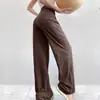 Pantalones Deportivos de Seda de Hielo para Mujer Tallas Grandes de Verano Finos para Correr y Fitness, Pantalones de Yoga Sueltos para Mujeres Tallas Grandes, Pantalones Largos Rectos de Pierna Ancha