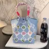 251 Modelos de Bolsas Quadradas Pequenas Populares Transfronteiriças, Bolsas de Lanche de Tricô Portáteis de Grande Capacidade para o Trabalho, Deslocamento e Sacolas de Presente