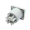 Enchufe profesional de tres polos LED pantalla grande enchufe de alimentación audio iluminación de escenario enchufe de alimentación profesional gris salida
