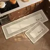 Tapete de chão de terra de diatomáceas para cozinha em estilo wabi-sabi japonês, tapete de pé para casa absorvente de óleo e água, conjunto de duas peças, resistente à sujeira, secagem rápida, tapete antiderrapante