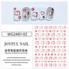 Pegatinas de uñas de red roja gato KT lindo viento ins dibujos animados estrellas gatito pegatinas de uñas con pegamento trasero joyería al por mayor