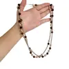 Nuevo Collar de Perlas Maillard Piedra Ojo de Tigre Lujo Accesible Versátil Gama Alta Exquisito Multicapa Cadena Sencilla para Suéter