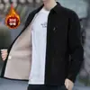 Camisa Masculina de Veludo Cotelê Quente para Outono e Inverno Jaqueta Casual de Manga Longa Camisa Espessa de Veludo Blusa Solta Jaqueta