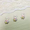 Novos Acessórios de Unha Desenho Animado Fofo Urso Transparente Gelo Acessórios de Unha Dopamina Adorável Urso Abraçável Decoração para Unha e Cabelo Acessórios de Resina