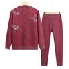 Conjunto de Roupa Íntima Térmica para Mulheres de Meia-Idade e Idosas, Camada Base para Outono e Inverno, Forrado com Fleece, Tamanho Grande, Roupas Íntimas Espessas para Mulheres, Gola Semi-Alta