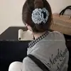 Pinza para el pelo de pata de gallo floral completa para mujer, nuevo clip para la cabeza de alta gama, pinza de tiburón elegante versátil, accesorios para el cabello
