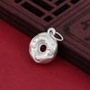 S9993D Plata Dura Donut Helado Garra de Gato Caramelo Colgante Collar Simple Colgante Regalo Joyería