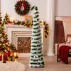 Árbol de Navidad Extensible Transfronterizo con Hojas Verdes, Árbol de Lentejuelas Plegable de 1.5 Metros, Árbol Espiral, Adorno de Decoración Navideña